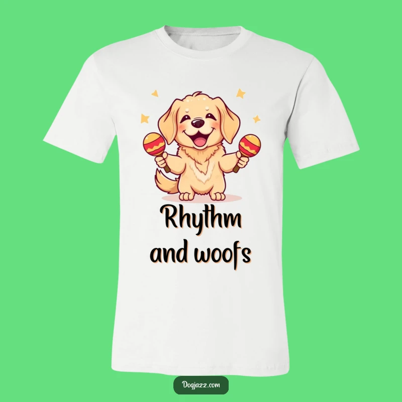 Funny Golden Retriever Shaking Maracas T-Shirt - Hilarious Pet Lover Tee