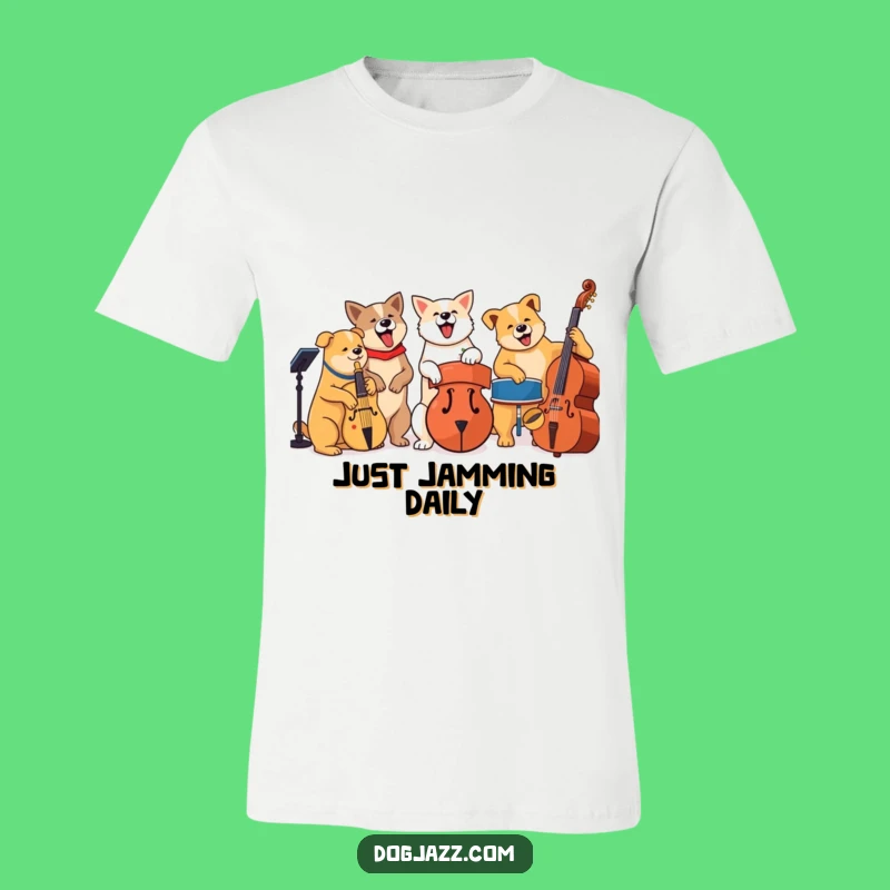 Funny Jazz Dog Band T-Shirt: Cool Canine Musicians Tee for Music Fans