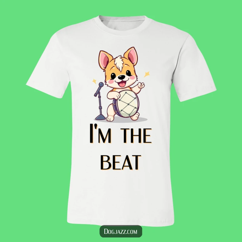 Funny Terrier Drummer T-Shirt: Energetic Dog Rhythms, Awesome Music Fan Gift