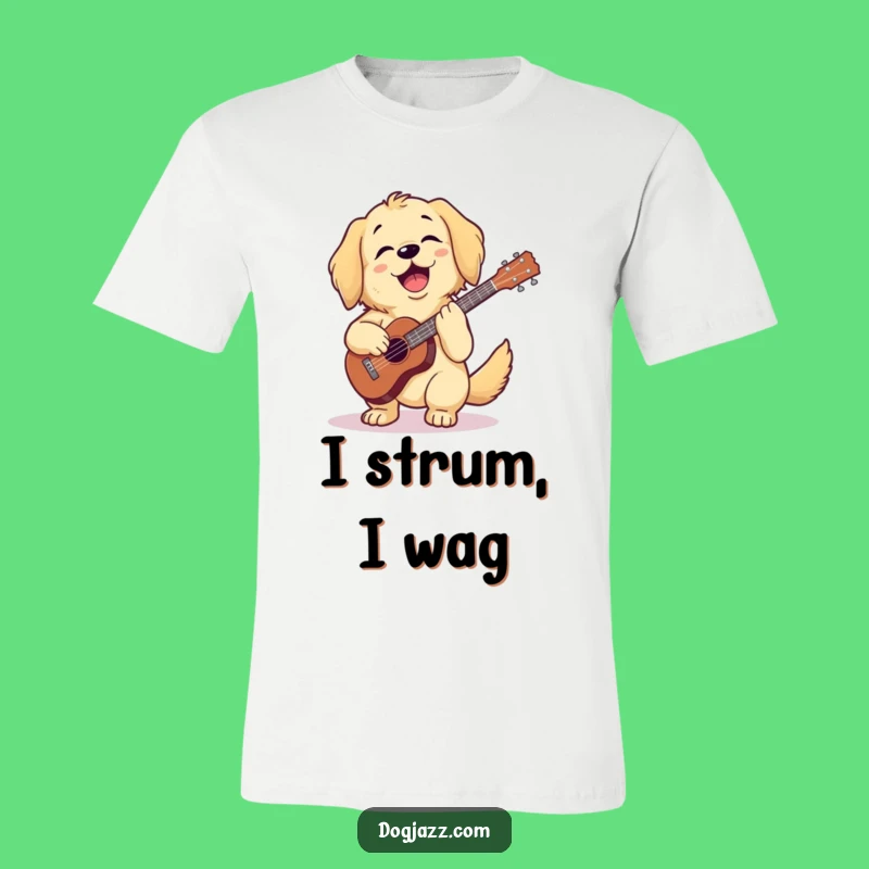 Funny Golden Retriever Ukulele T-Shirt: Wear Your Happy Tunes with Pride