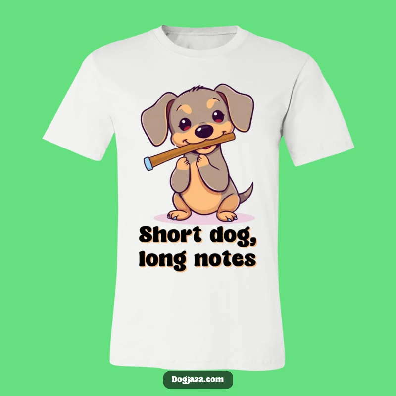 Funny Dachshund Flute Solo Tee - Playful Dog Music Lover Shirt