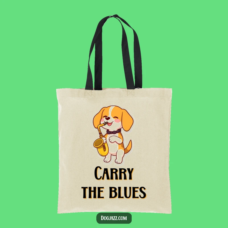 Funny Beagle Saxophone Tote Bag: Carry Your Tunes and Laughs in Style