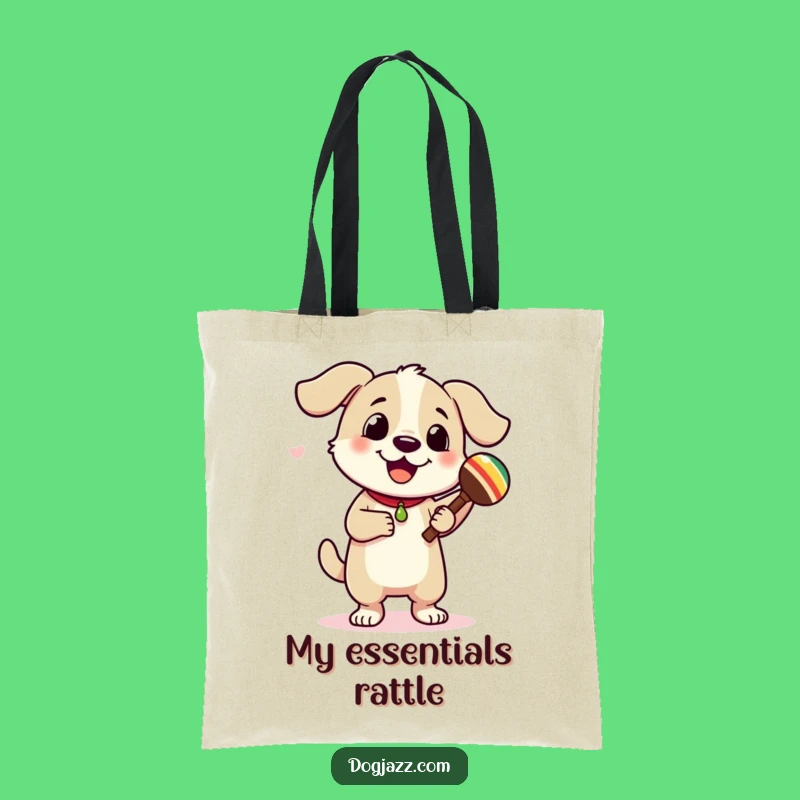 Funny Dancing Dog Maracas Tote Bag: Carry the Party!