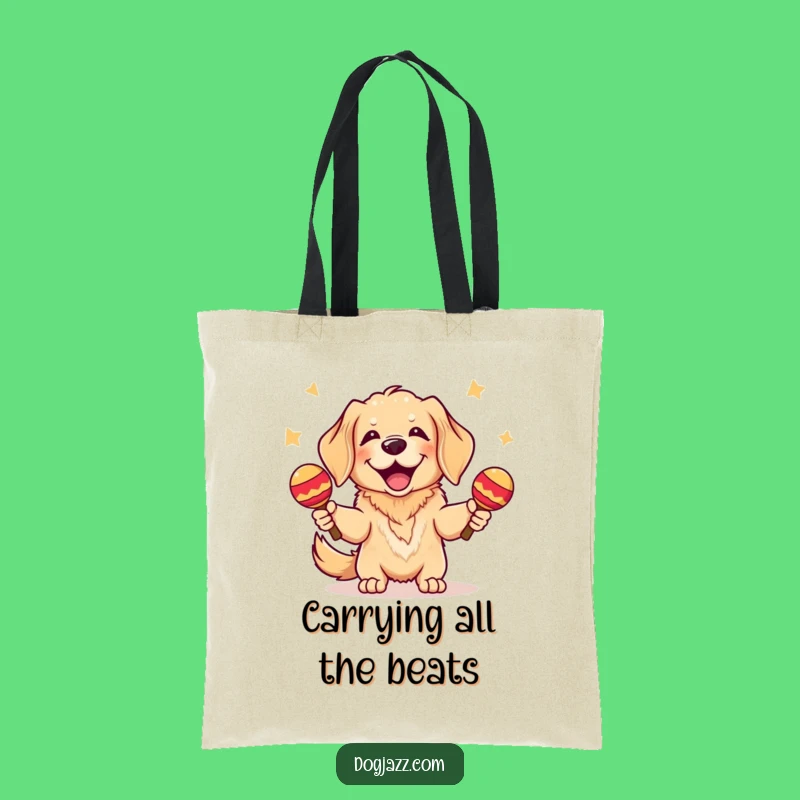 Funny Golden Retriever Maraca Tote Bag - Stylish & Humorous Dog Accessory