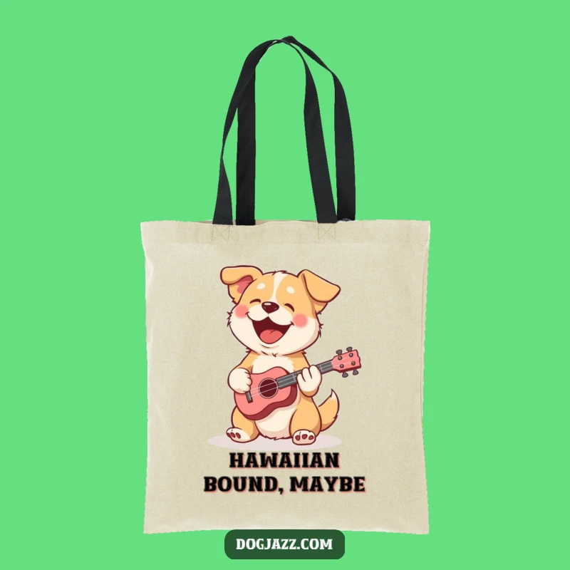 Funny Ukulele Dog Tote Bag; Carry Your Tunes With This Adorable Music Gift